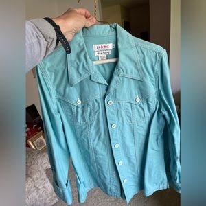 Super cool vintage Isaac Mizrahi robbin egg blue jacket